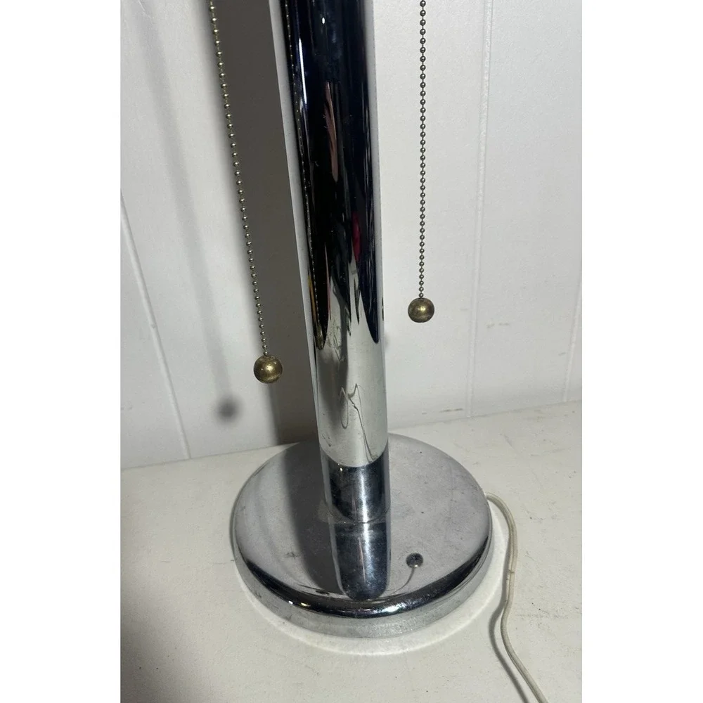 Vintage Robert Sonneman for George Kovacs Chrome Table Lamp (Missing Shade)